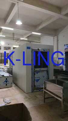 Ukuran yang dapat disesuaikan Saluran mandi udara kamar bersih stainless steel dengan aliran udara berkecepatan tinggi untuk masuk skala besar