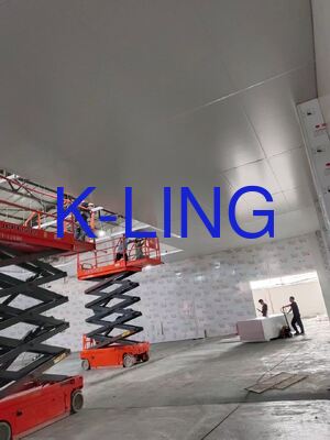 Panel Sandwich Wol Batuan Kaca Magnesium 50mm Hardwall Cleanroom Kelas 1000 ISO5 ISO6 ISO7 Sistem Panel Dinding Tingkat Pemurnian