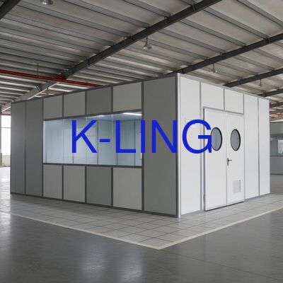 Sistem Cleanroom Modular Ketebalan 50mm dengan Filter HEPA Terintegrasi untuk Pemurnian ISO5/6/7/8