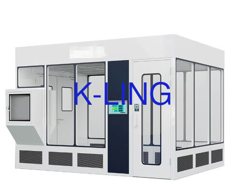 Dinding Tahan Api Hardwall Cleanroom dengan Jendela Transparan dan Ruang Bersih Modular Peringkat Pemurnian ISO5-ISO8