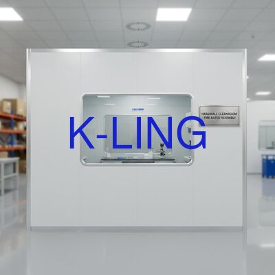 Dinding Tahan Api Hardwall Cleanroom dengan Jendela Transparan dan Ruang Bersih Modular Peringkat Pemurnian ISO5-ISO8