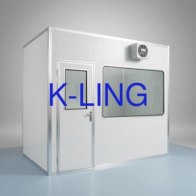 Ruang Bersih Modular Hardwall dengan Sistem Filtrasi Udara Filter HEPA, Pintu Tahan Api, dan Jendela Kaca Vakum Dua Lapis