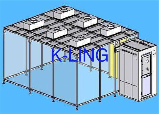 Kelas 100000 Kamar Bersih Softwall Bebas debu dengan FFU untuk Solusi Kamar Bersih Modular