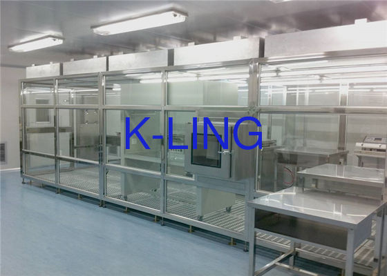 Kelas 100000 Kamar Bersih Softwall Bebas debu dengan FFU untuk Solusi Kamar Bersih Modular