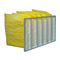 Warna Kuning Ketahanan Kimia F9 Aluminium Frame Bag Filter / Pocket Air Filter