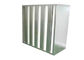 Filter Udara Bank H14 V Kapasitas Debu Besar Bingkai Galvanis / Stainless Steel