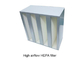 H14 V Bank HEPA Filter Aliran Udara Tinggi Bingkai Galvanis / Stainless Steel