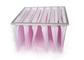 Filter Udara Saku Non Standar F7 - F9 Efisiensi Warna Pink