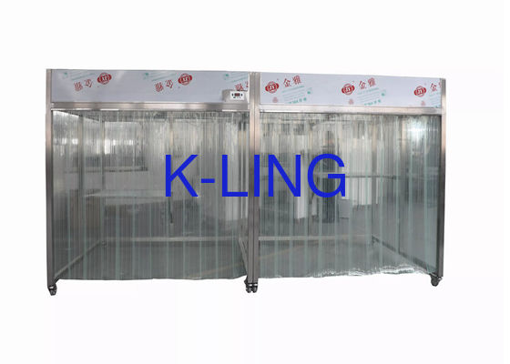 Rangka Stainless Steel Modular Clean Booth Peralatan Kamar Bersih FFU Kelas 100