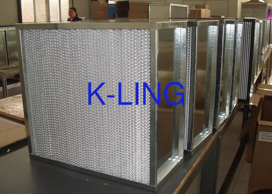 Efisiensi H14 Kapasitas Tinggi Kotak Gaya Hepa Air Filter Dengan Clapboard