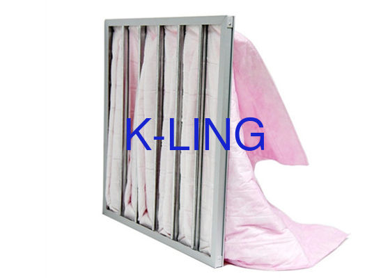 Kantong Filter Udara Saku Efisiensi Menengah F5-F9 Dengan Serat Sintetis