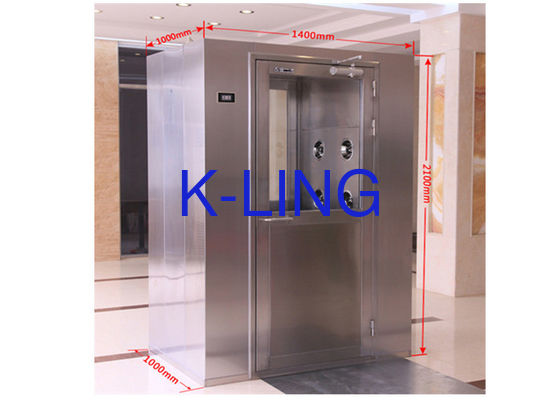 Shower Udara Stainless Steel Kedalaman 1000mm Kustom Dengan Kontrol Panel Listrik H13