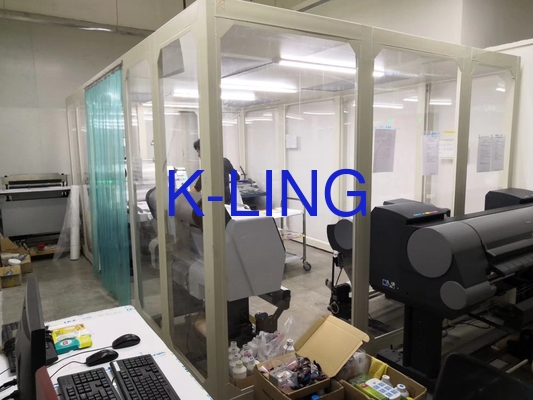 H13 Filter Grade Softwall Clean Room Dengan Aliran Udara Searah Warna Putih