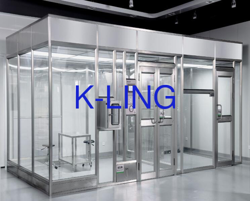 H14 Hardwall Cleanroom Dengan Perawatan Permukaan Poles ≥500Lux Lighting