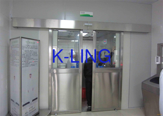 Sistem perlindungan tombol darurat Shower udara dengan pintu geser otomatis