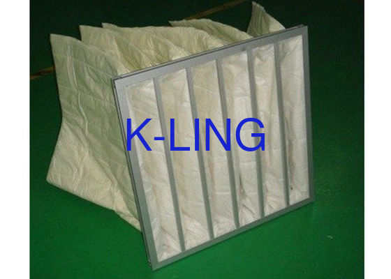 Aluminium Alloy tas filter udara dengan 80% Kelembaban Superior Bahan Filter Serat Sintetis.