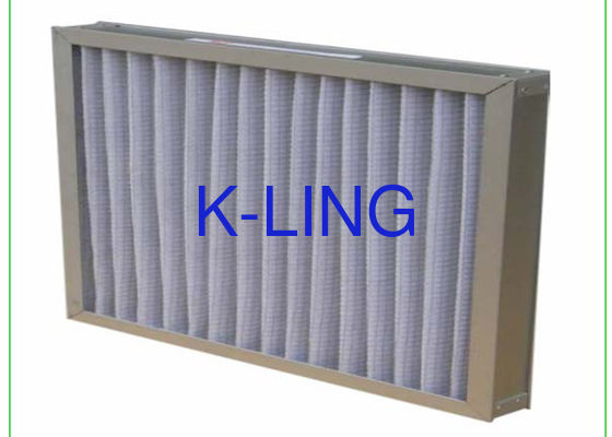Filter udara panel pleated dengan efisiensi G4 dan porositas yang dapat disesuaikan dengan ketebalan 96mm