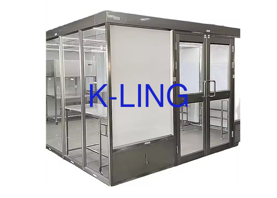 Kecepatan angin yang dapat diatur Aliran udara Kerangka baja tahan karat Softwall Clean Room