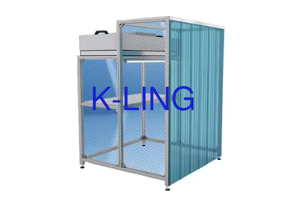 Kelas 100-100000 Softwall Clean Room Dengan Frame Disesuaikan H14 HEPA Filter