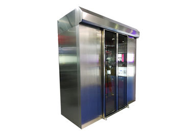 Stainless Steel 304/201 Cleanroom Air Shower Kustom Dengan Pintu Geser Otomatis