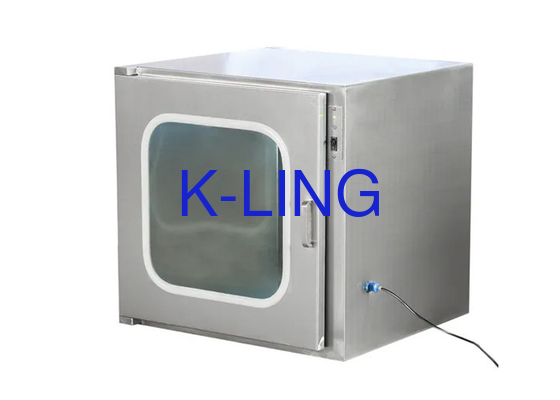 Kunci Termasuk 600*600*600mm Zona Kerja Internal Static Pass Box Untuk Ruang Bersih