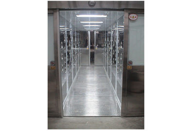 1 - 6 Orang Rumah Sakit Electronic Cleanroom Air Shower Dengan Three Side Blowing
