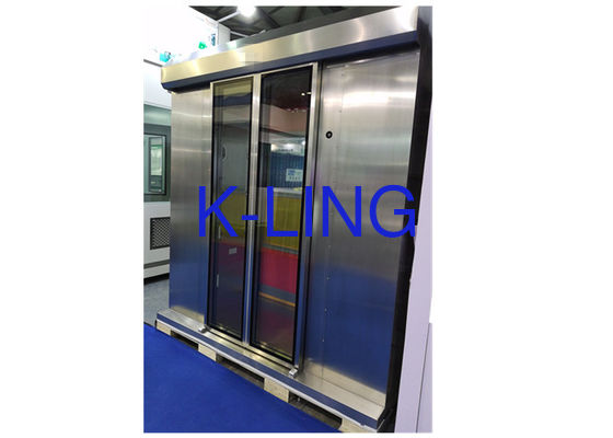 2 Directinal Blowing Kontrol Suara Cleanroom Air Shower Dengan HEPA Filter Untuk Industri Kosmetik