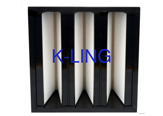 Filter sel V poliuretan lengket dengan kapasitas tahan debu yang tinggi