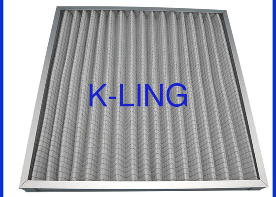 Panel utama Tungku Pleated Pre Filter HVAC Filter Udara Untuk Ruang Bersih
