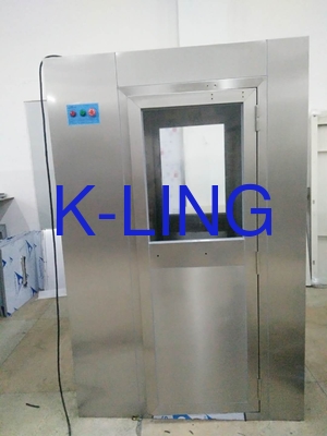 Kelas 100 Kamar bersih Mandi udara stainless steel dengan kontrol microcomputer dan aliran udara 1000-1500m/3