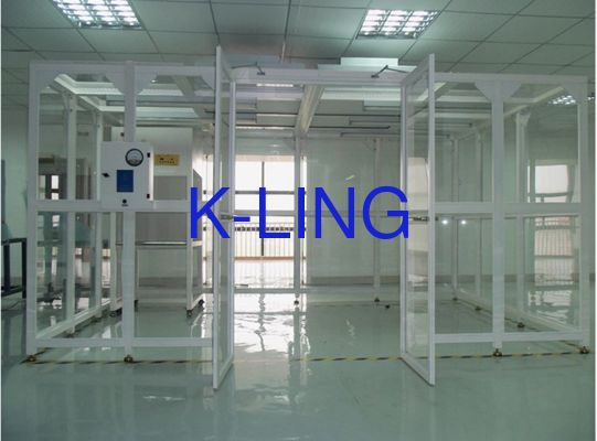 Sistem Kamar Bersih Modular dengan Pencahayaan LED Terintegrasi ISO5 ISO6 ISO7 ISO8 Tingkat Pembersihan dan Bahan Lantai PVC