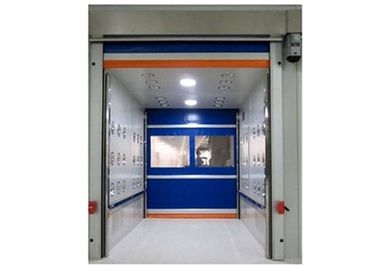 Pintu Kamar Mandi Cepat Bergulir PVC Udara Bersih Dengan Warna Putih / Merah Biru