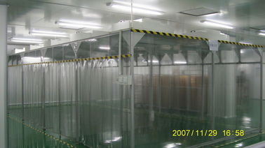 Kamar Bersih ISO8 Softwall / Booth Aliran Udara Laminar Vertikal Dengan Unit Filter H14 HEPA