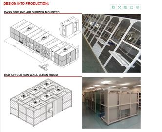 110V 60HZ Kelas 1000 Kamar Farmasi Softwall Membersihkan Dengan Penyaringan HEPA