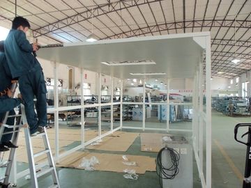 Peralatan Pemurnian Udara Compact Kamar Bersih Softwall Dengan Tirai Anti Staic Grid