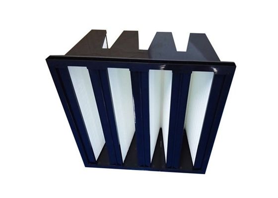 Bingkai Plastik F7 V Bank Filter Untuk Sistem Pendingin Udara