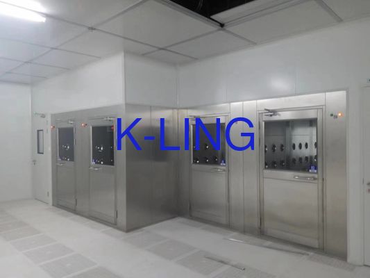 GMP 25m / S Air Shower Clean Room Dengan Filter Efisiensi Tinggi