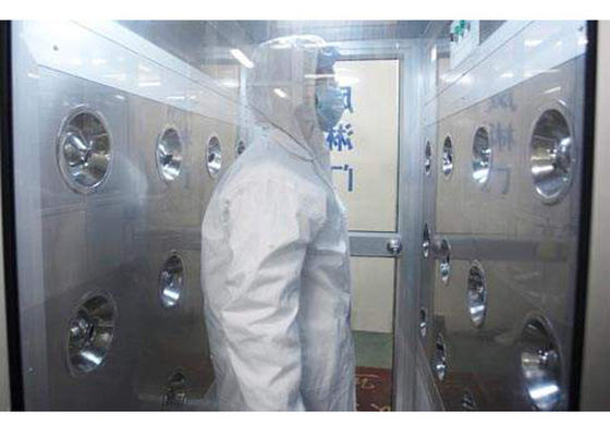 Electric Interlock Double Doors Air Shower Tunnel Untuk Cleanroom