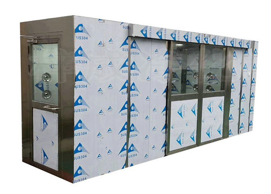 Airlock Cleanroom Pancuran Udara Stainless Steel Dengan Filter HEPA