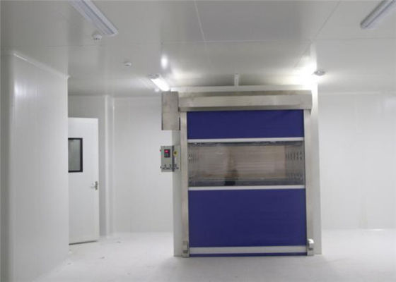 PVC Fast Shutter Door 27m / s Speed ​​Cargo Air Shower Tunnel Dengan Sertifikasi CE