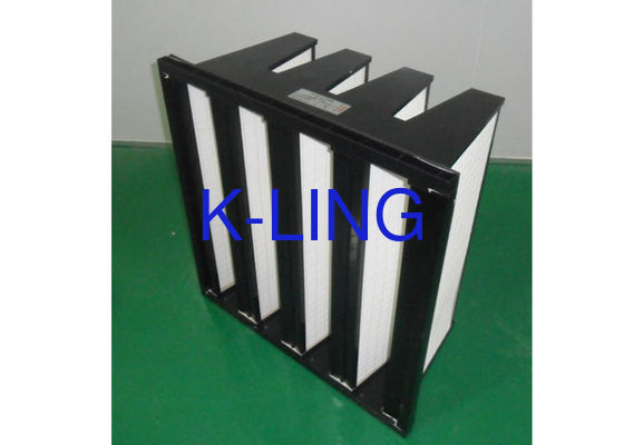 Filter ISO Purifie V Bank Filter Bingkai Plastik Dengan Volume Udara Besar