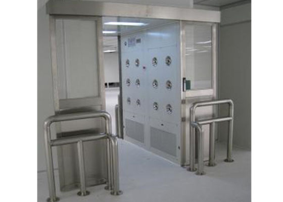 1.2mm Tebal Stainless Steel Air Shower Tunnel Pintu Geser Otomatis Inframerah
