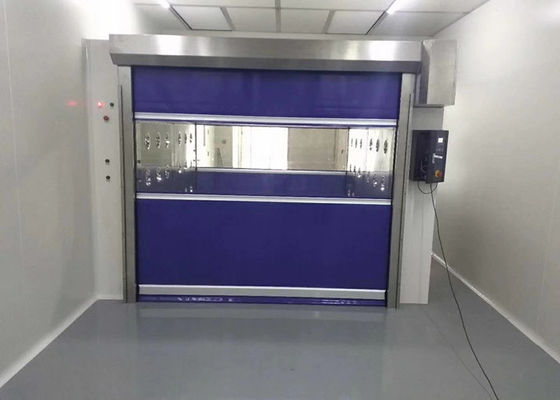 Kontrol Otomatis Cepat Rolling Up Door Air Shower Booth Gerbang Tirai Lembut
