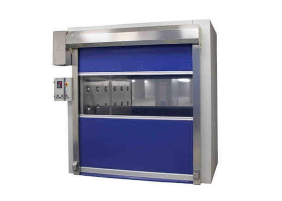 Kusen Pintu Stainless Steel Auto Cargo Air Shower Room Dengan Fast Rolling Door