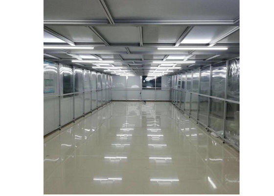 Kontrol PLC Kelas 100 Softwall Clean Room Ukuran Disesuaikan Dengan Garansi 1 Tahun