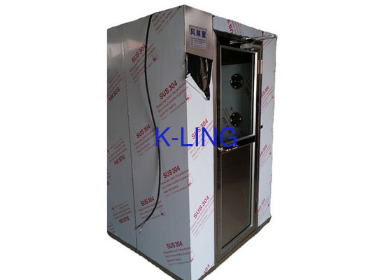 Stainless Steel Clean Room Air Shower Tunnel Pintu Tunggal Otomatis