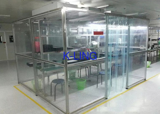 Farmasi Modular Softwall Cleanroom Kelas 100000 Pipa Persegi Stainless Steel