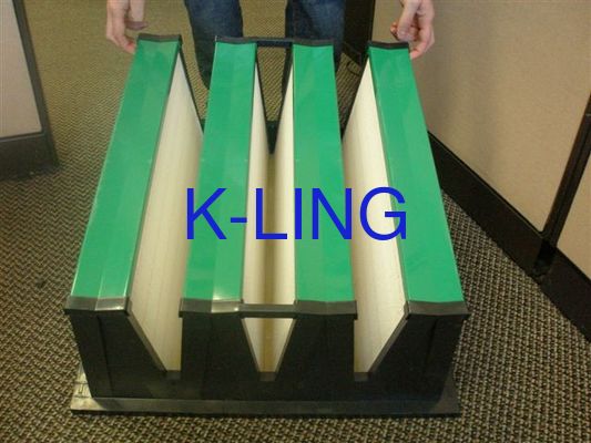 Mesin Cuci MERV 16 Frame Plastik V Bank Untuk Sistem Air Conditioner HVAC