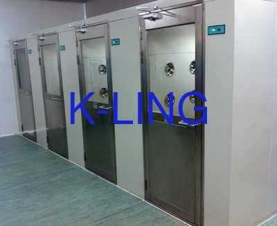 Hepa Powder Coated Steel Cabinent Clean Room Air Shower Dengan Auto Sense Blowing