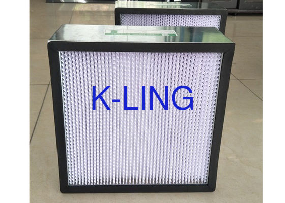 Pemisah Karton Deep Pleat HEPA Air Filter Untuk Efisiensi H13 Atau H14 Rumah Sakit